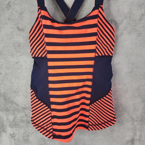 Womens Lululemon Athletica Striped Athletic Tank Top Sleeveless Size 4 - Picture 3 of 11